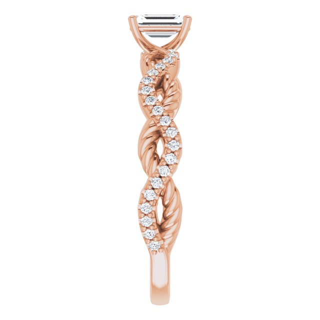 emerald-18K Rose gold