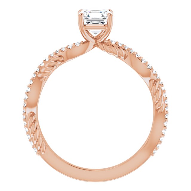 asscher-10K Rose gold