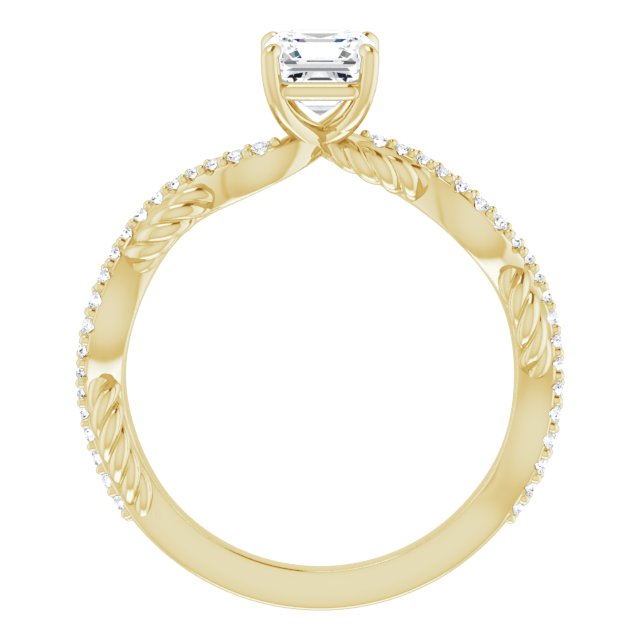 asscher-10K Yellow gold