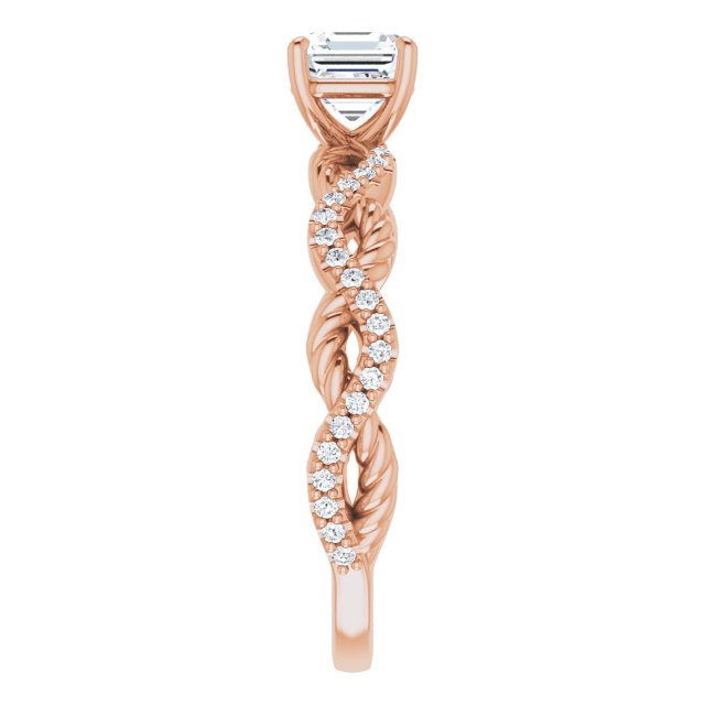 asscher-14K Rose gold