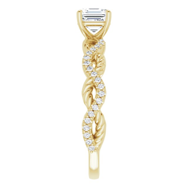 asscher-10K Yellow gold
