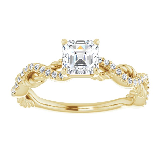 asscher-18K Yellow gold