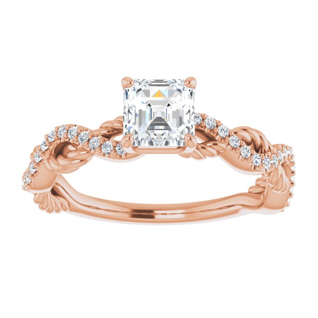asscher-10K Rose gold