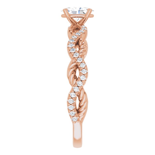 oval-10K Rose gold
