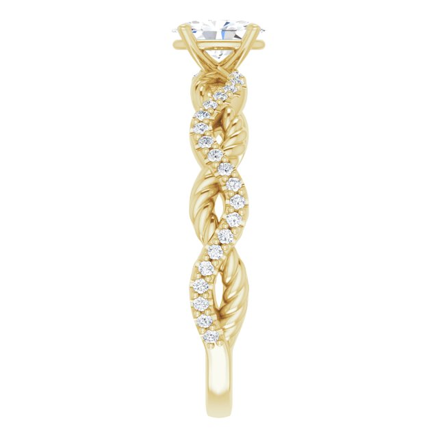 oval-14K Yellow gold