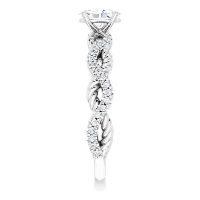 oval-18K White gold