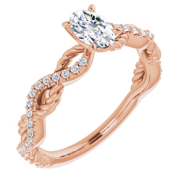 oval-18K Rose gold