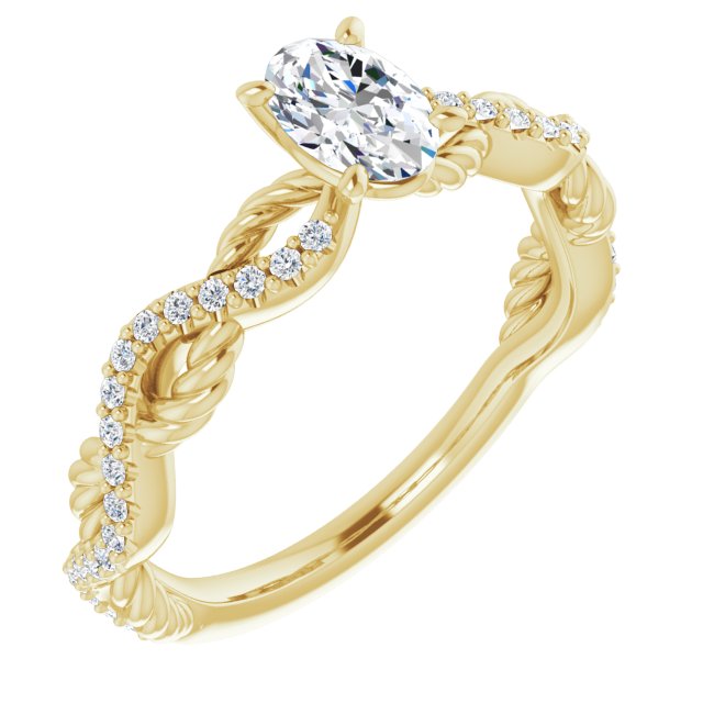 oval-18K Yellow gold