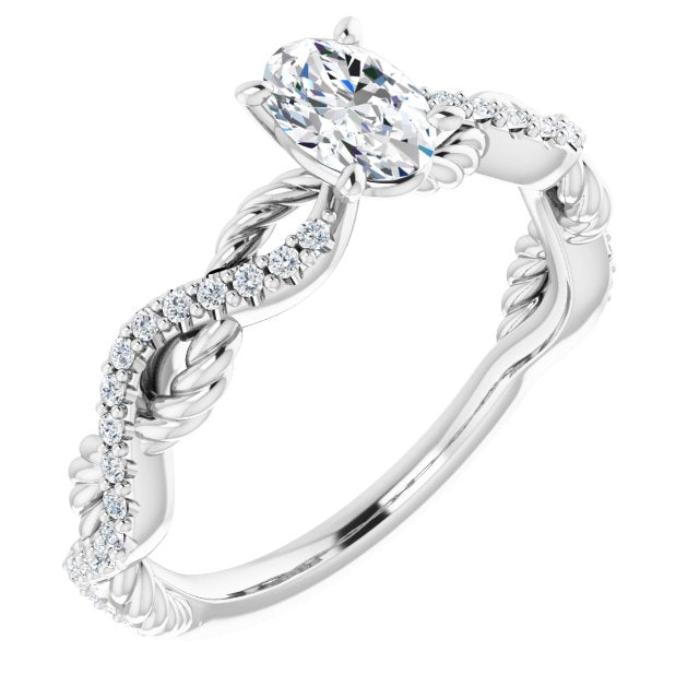 oval-14K White gold