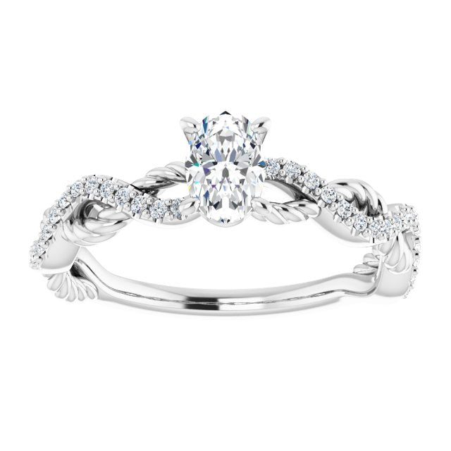 oval-18K White gold