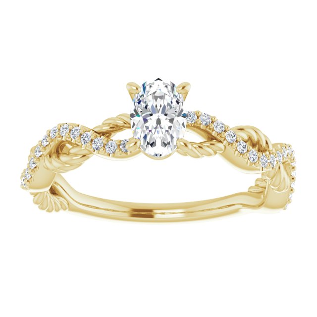 oval-18K Yellow gold