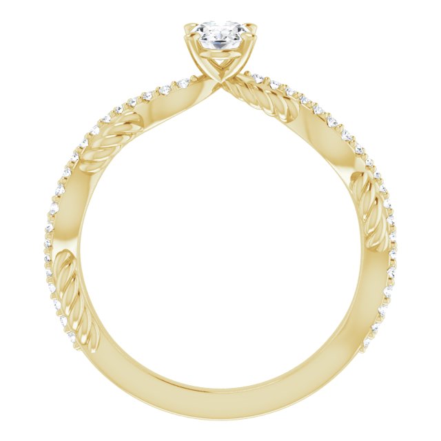 oval-18K Yellow gold