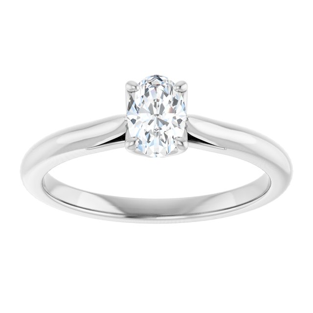 oval-14K White gold