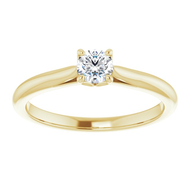 round-18K Yellow gold