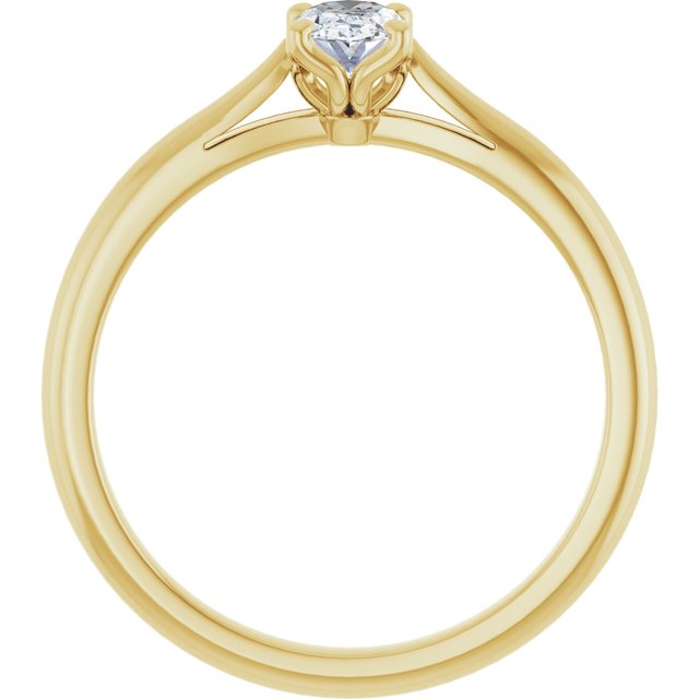 oval-10K Yellow gold