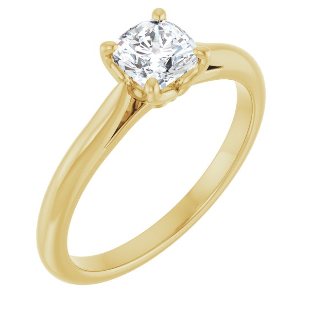 cushion-10K Yellow gold