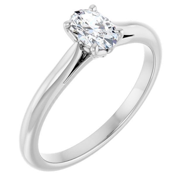 oval-18K White gold