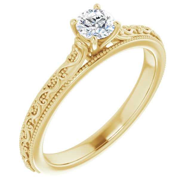 round-10K Yellow gold