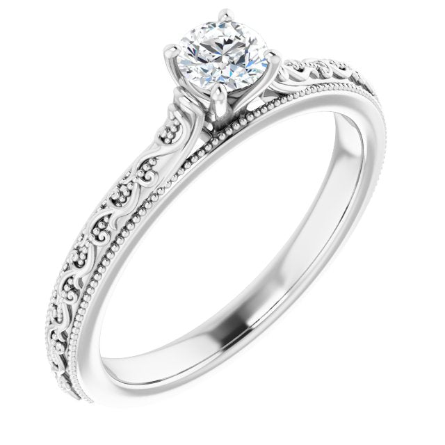 round-14K White gold