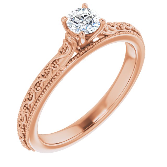 round-10K Rose gold