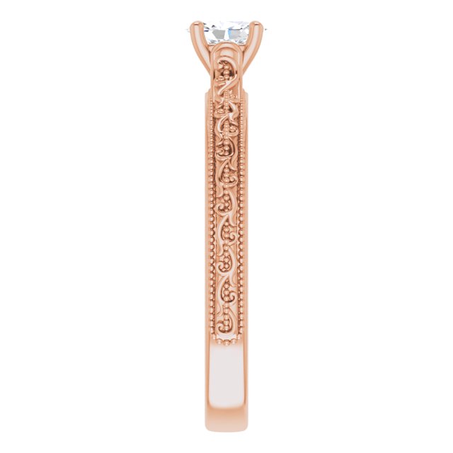 oval-14K Rose gold