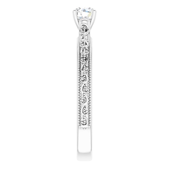 round-14K White gold