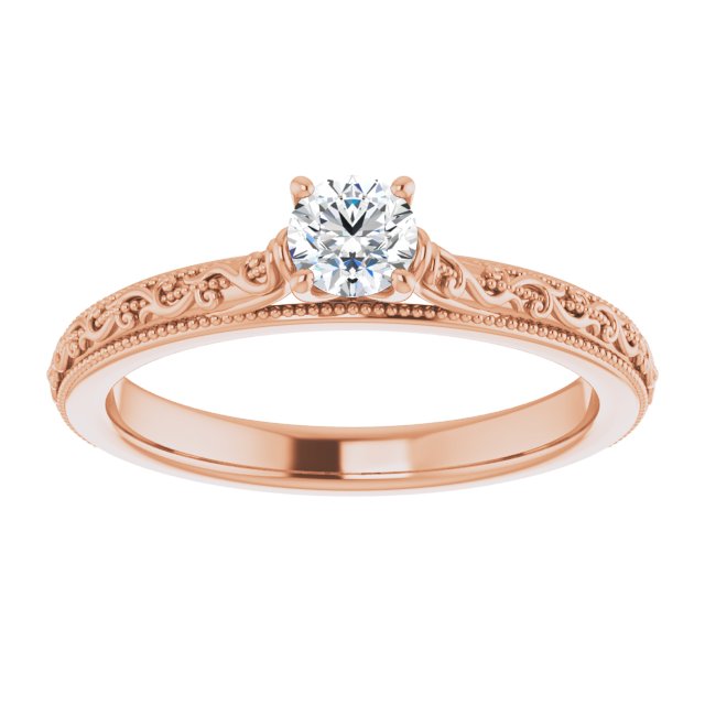 round-14K Rose gold