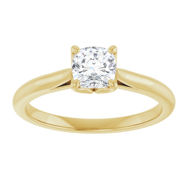 cushion-18K Yellow gold