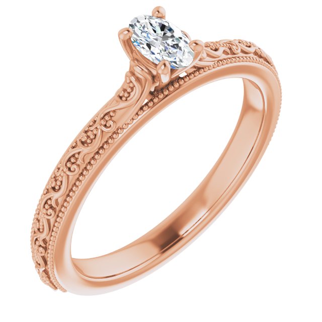 oval-18K Rose gold
