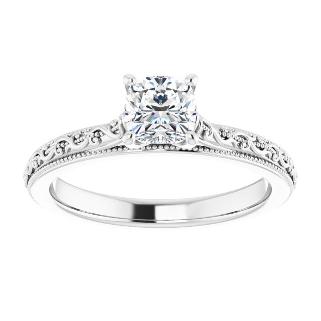 cushion-10K White gold
