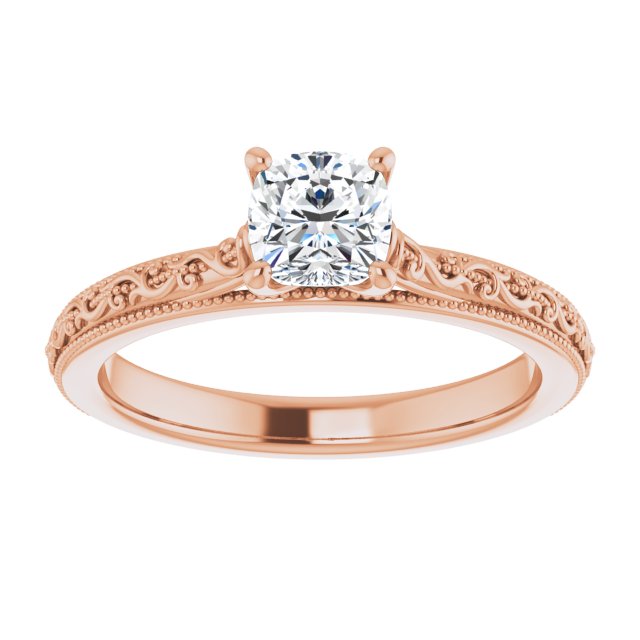 cushion-18K Rose gold
