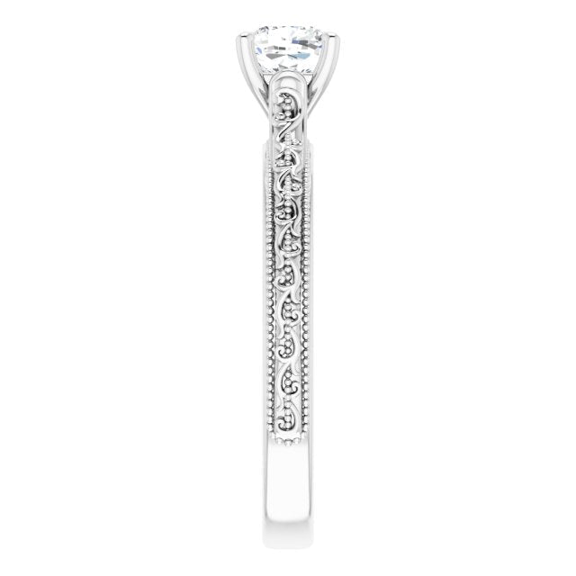 cushion-14K White gold