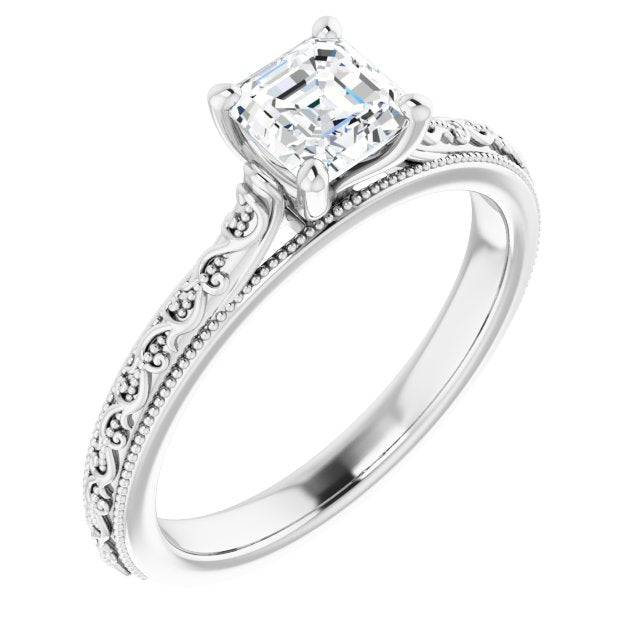 asscher-10K White gold