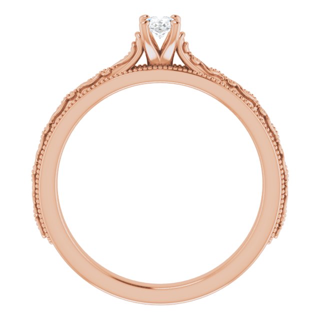 oval-10K Rose gold