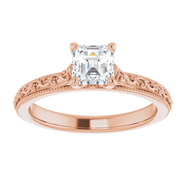 asscher-18K Rose gold