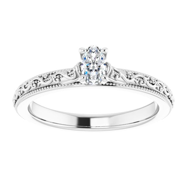 oval-10K White gold