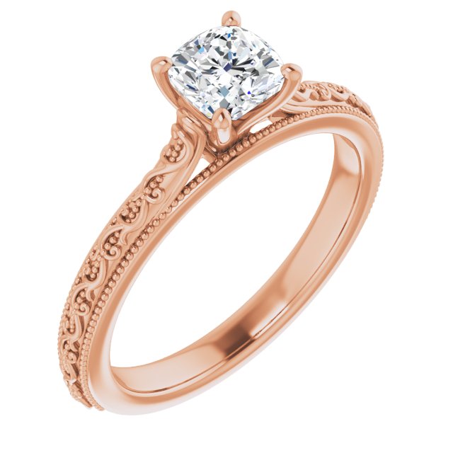cushion-14K Rose gold