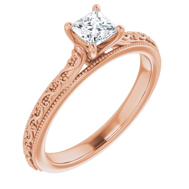 square-10K Rose gold