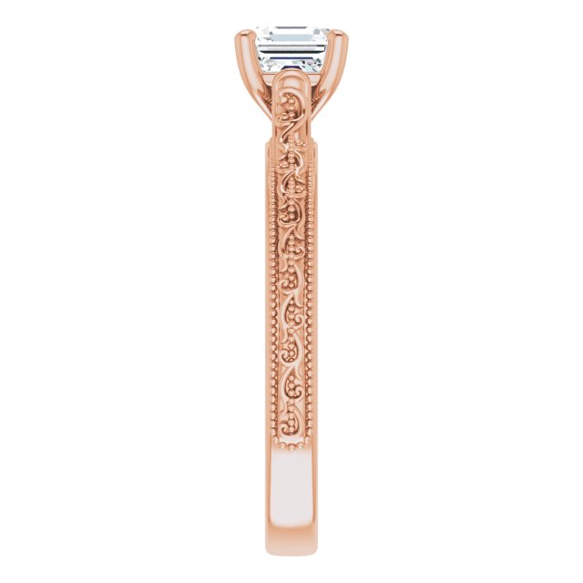 asscher-14K Rose gold