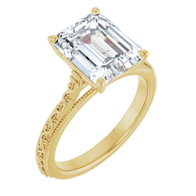 emerald-10K Yellow gold