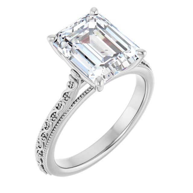 emerald-10K White gold