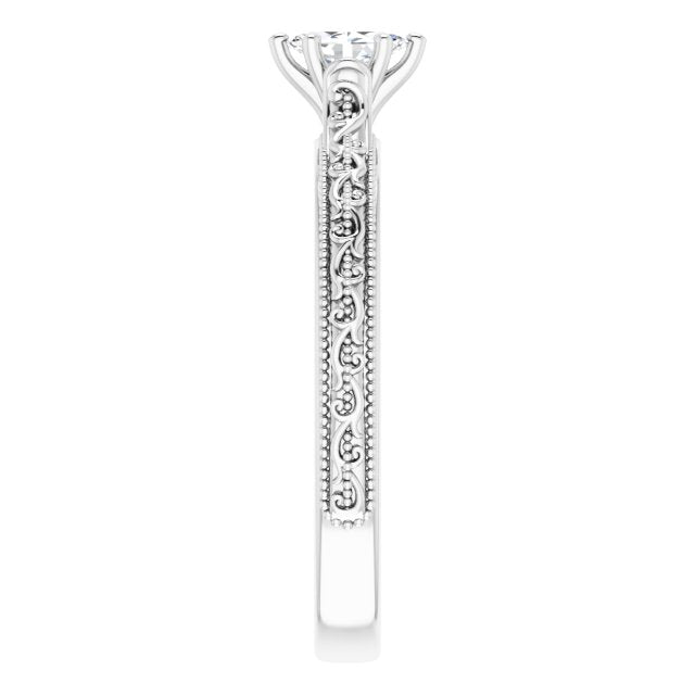marquise-10K White gold