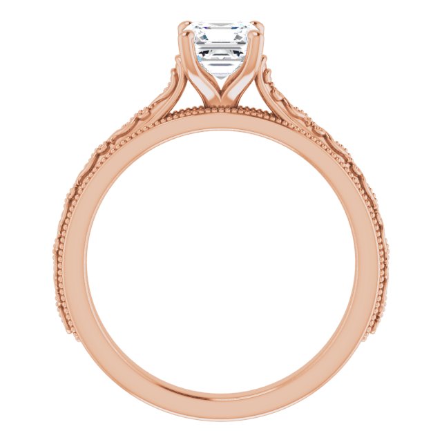 asscher-18K Rose gold
