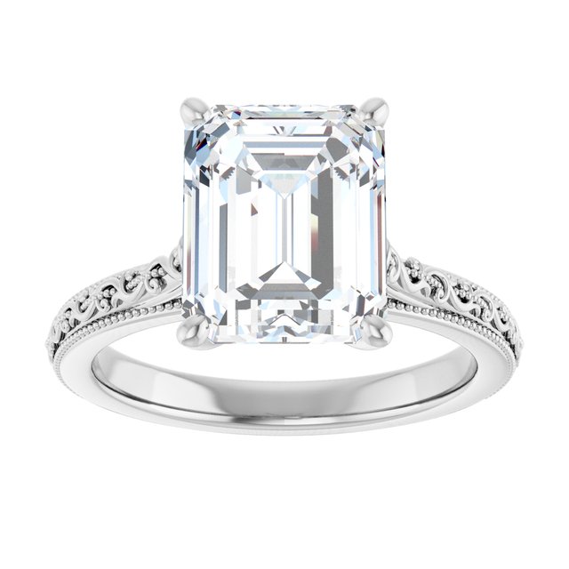 emerald-14K White gold