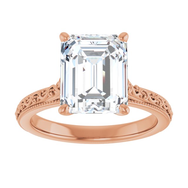 emerald-14K Rose gold