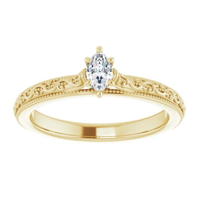 marquise-14K Yellow gold