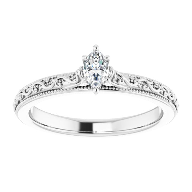 marquise-14K White gold