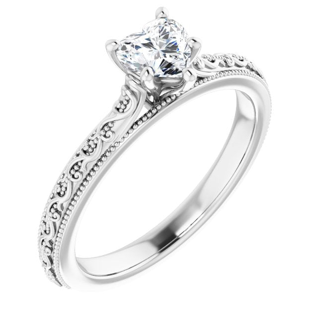 heart-14K White gold