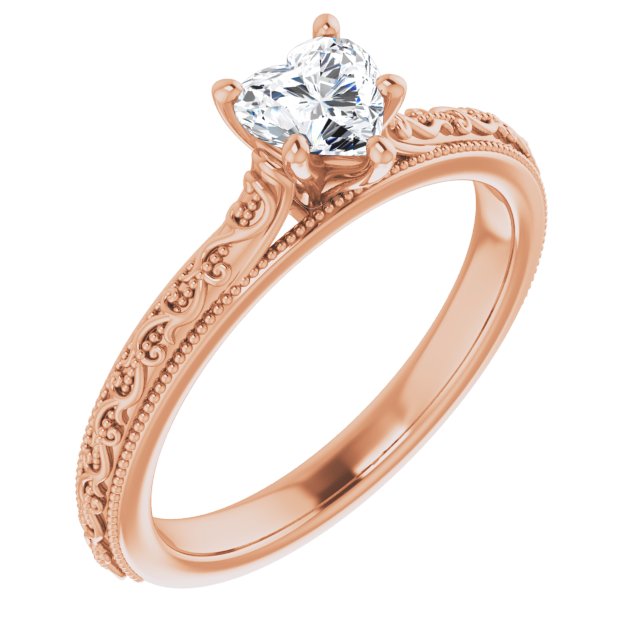 heart-10K Rose gold
