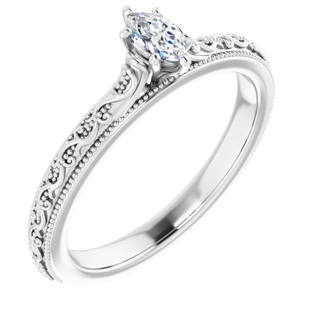 marquise-14K White gold